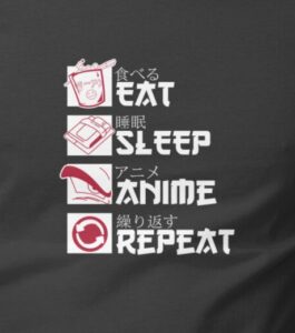 Eat Sleep Anime Repeat Regular T-shirt