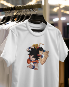 Luffy Goku teams up Regular Anime T-shirt