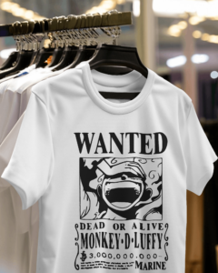 One Piece Luffy Wanted Regular Anime T-shirt