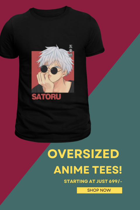 Satoru Gojo oversized tshirt banner mobile